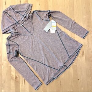 NWT Zella Performance Sweatshirt Hoodie Top S Pink Blue Long Sleeve